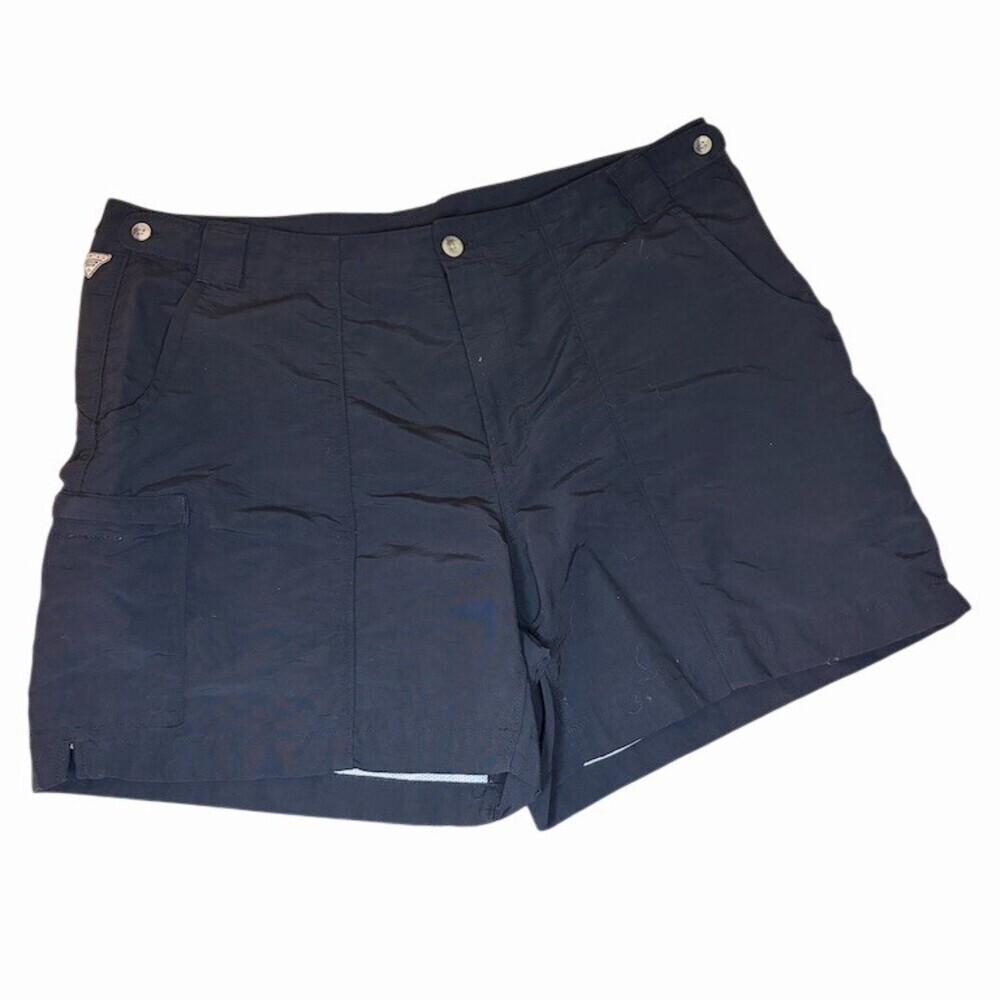 Columbia Hiking Shorts Womens Size L Black Cargo Zip Pocket Outdoor Casual